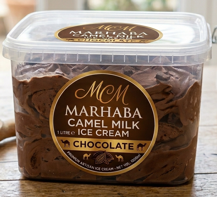 Premium Chocolate Camel Milk Ice Cream