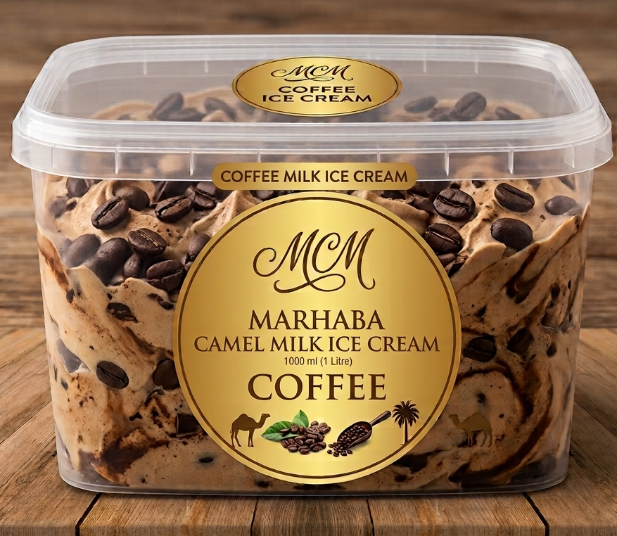 Premium Coffee Camel Milk Ice Cream