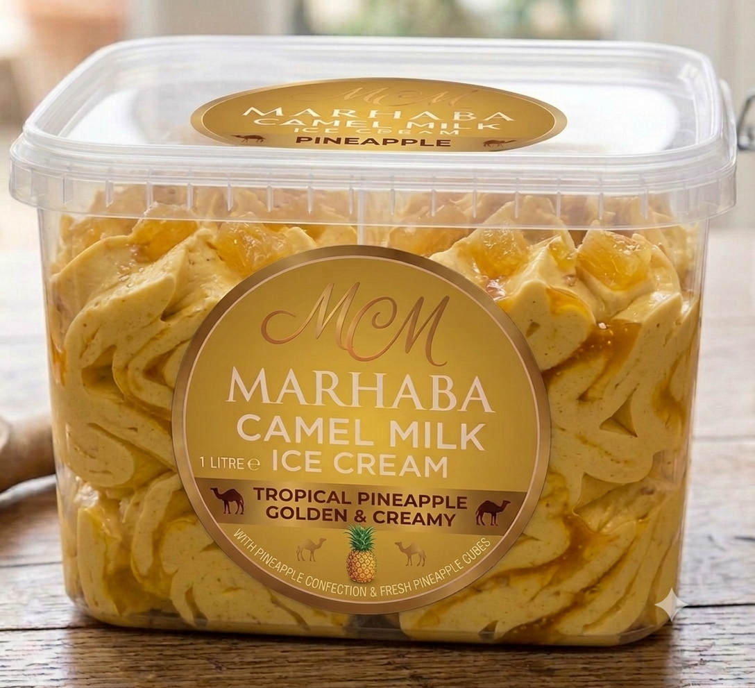 Premium Pineapple Camel Milk Ice Cream